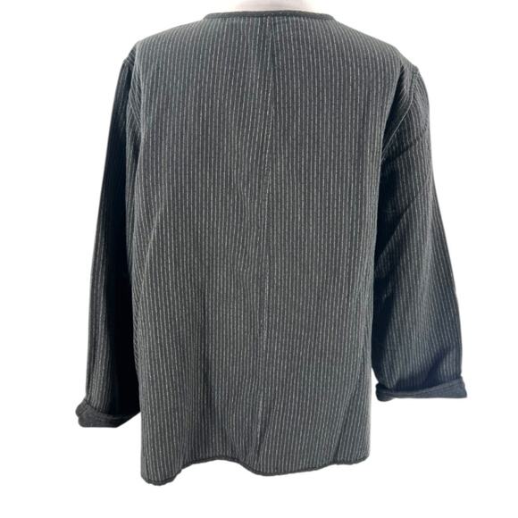 Eileen fisher Reversible Organic Cotton Doubleweave jacket stripe polka dot XL - Picture 4 of 8